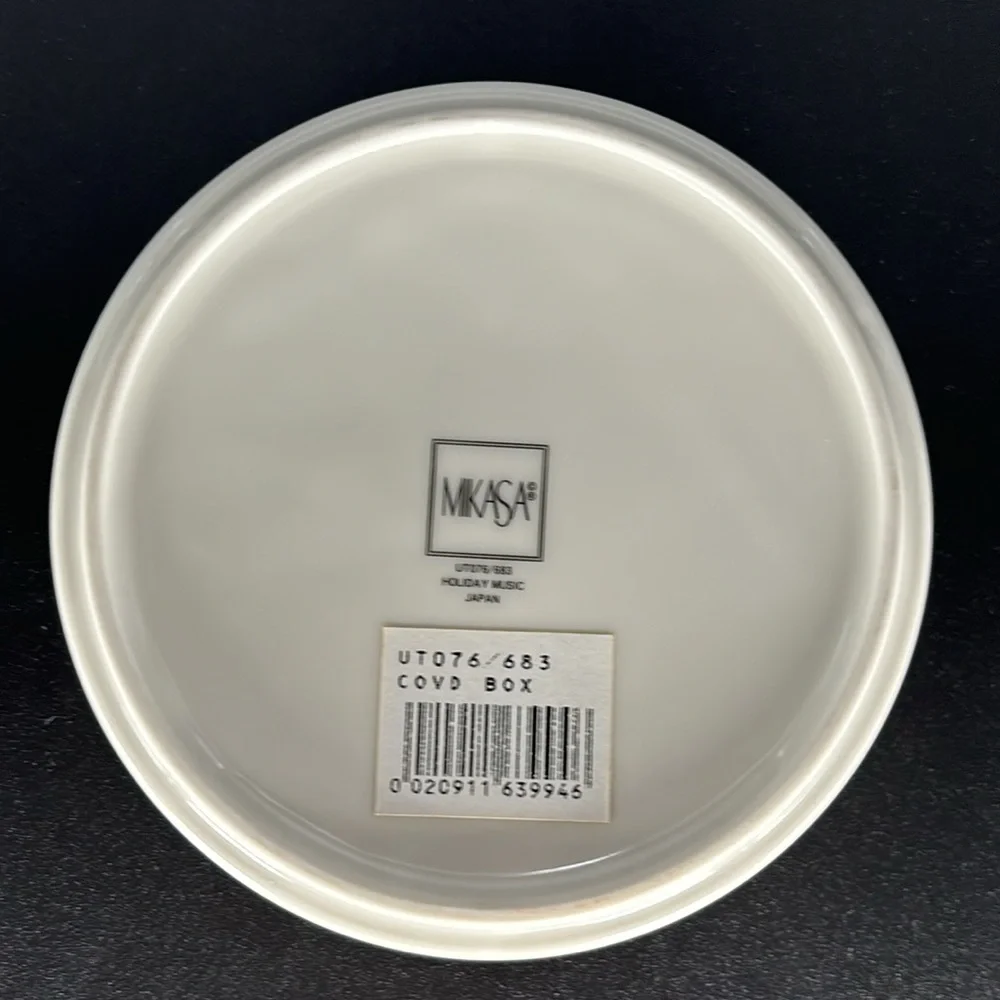 Vintage Mikasa “Holiday Music” Porcelain Covered Box
